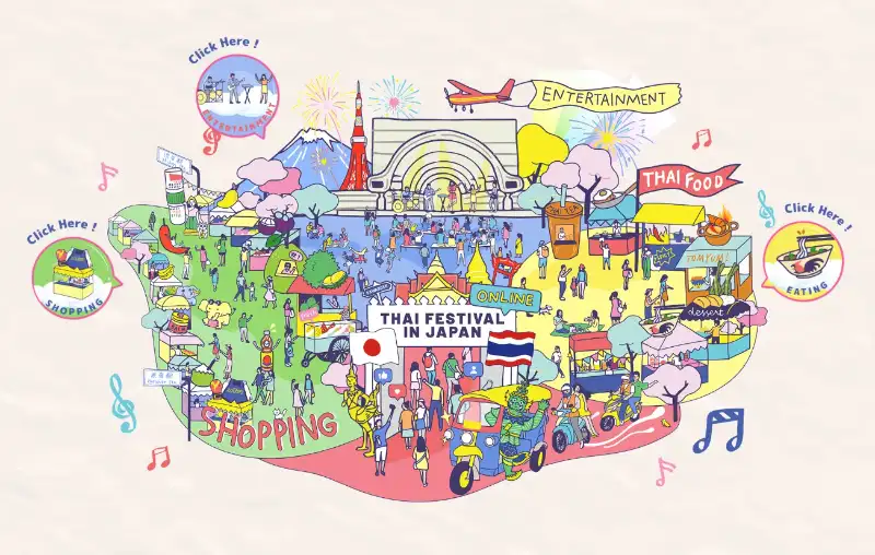 Thai Festival 2022 Japan goes online May 1-31, 2022 Enjoy Thais at Thai festival around the world 2023