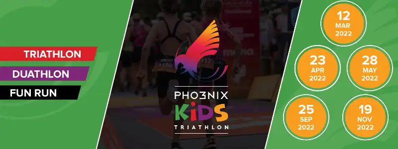 Pho3nix Kids Triathlon 2022 จูเนียร์ ไตรแดช 5 สนาม ปี 2565 เช็คตารางแข่งขันไตรกีฬา ปี 2565 มีที่ไหนบ้าง