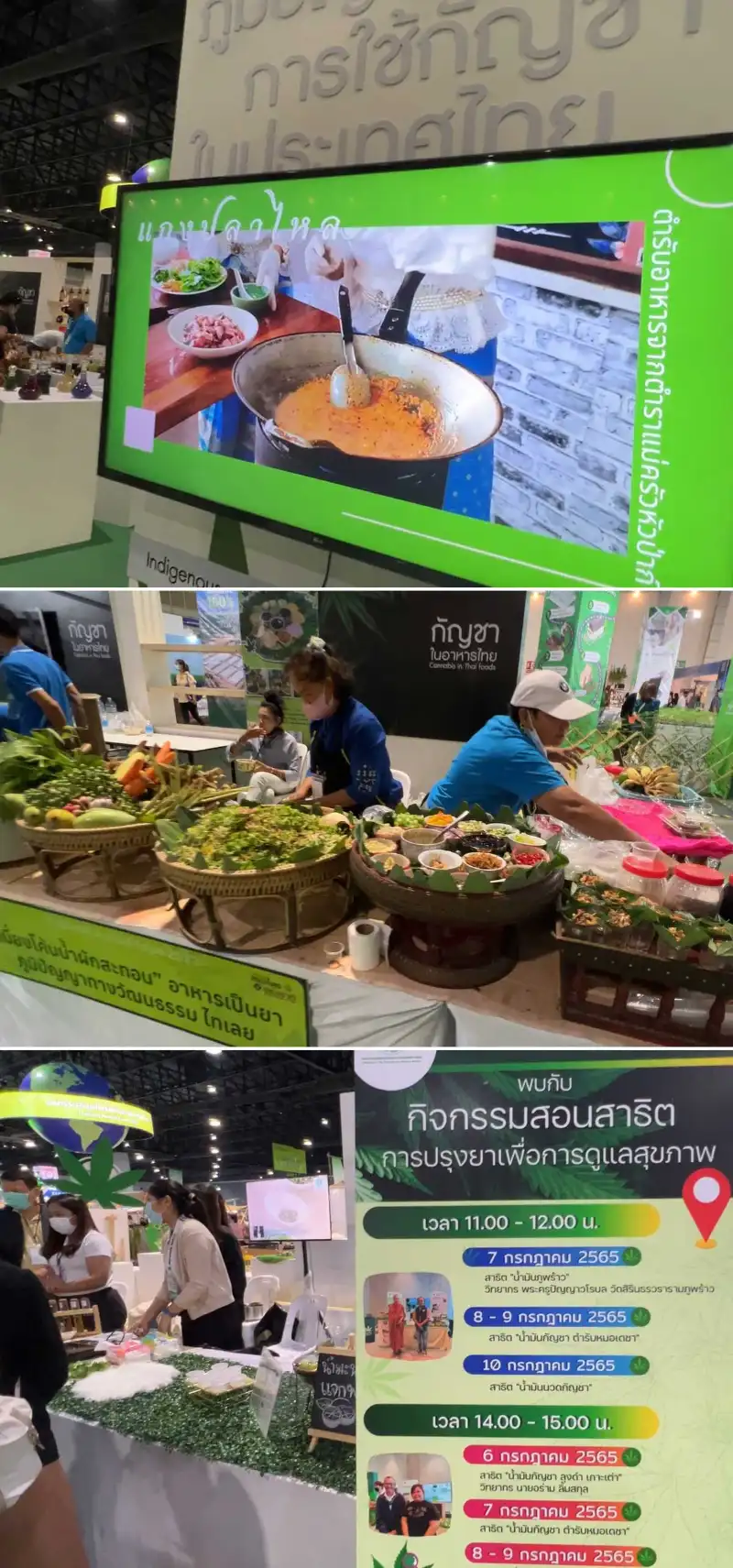 อาหารและยากัญชา ภูมิปัญญาไทยในการใช้กัญชา เที่ยวชมบรรยากาศงาน สมุนไพรแห่งชาติ ปีนี้ (2565) กัญชาเด่น เป็นพระเอก