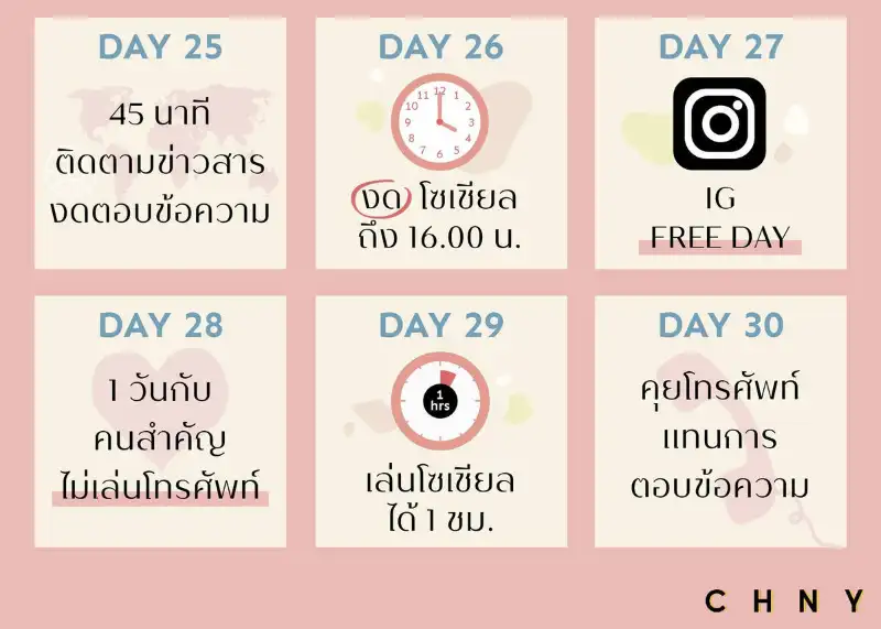 Day 25 - Day 30 30 วัน ลดละเลี่ยง โซเชียล (30 days Social Media Detox)