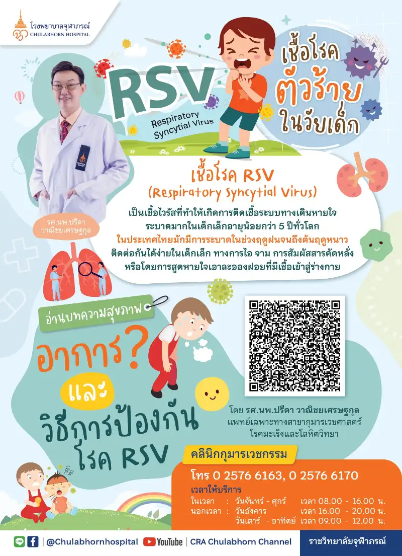  หน้าฝนปีนี้ ไวรัส RSV ระบาด แพทย์แนะผู้ปกครองดูแลเด็กใกล้ชิด