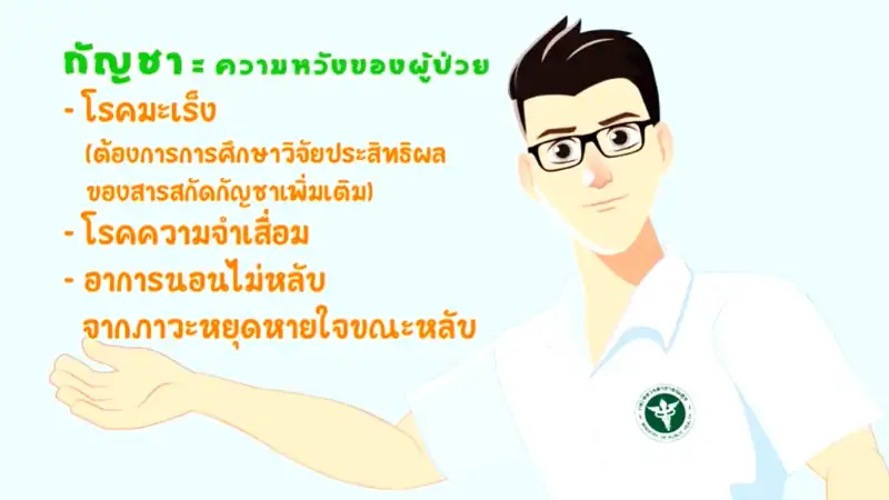  อัศจรรย์กัญชา กัญชาเพื่อประโยชน์ทางการแพทย์ ในระบบสาธารณสุขไทย