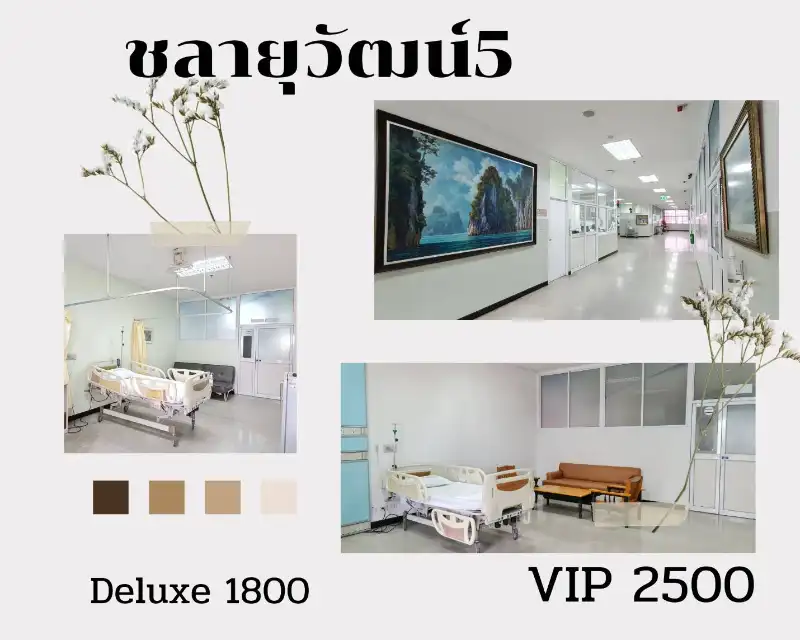 ห้องชลายุวัฒน์ 5 - Deluxe 1800  VIP 2500 การจองห้องพิเศษ ราคาค่าห้องและสิทธิค่าห้องพิเศษ โรงพยาบาลชลบุรี