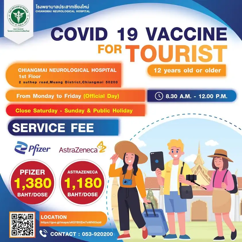 Covid-19 vaccination for tourist in Chiang Mai 10 tourist COVID vaccination service locations in Thailand