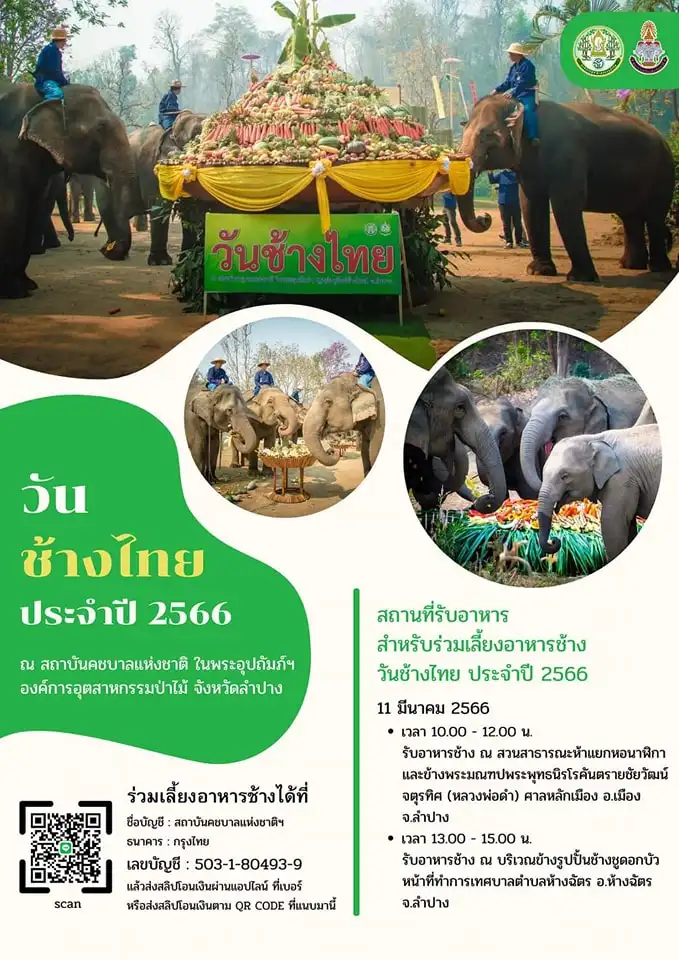 งานวันช้างไทย 11-13 มีนาคม 2566 [Archive] กิจกรรมเทศกาล จ.ลำปาง ที่จัดไปแล้ว