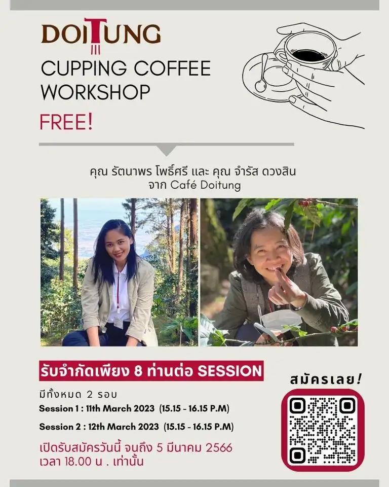 Cupping Coffee Workshop 11-12 มีนาคม 66 เทศกาลงานกาแฟ ปี 2566