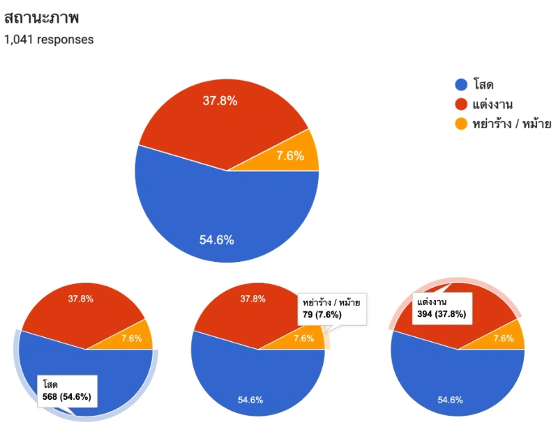 ข้อมูลผู้ตอบแบบสอบถาม (สถานะภาพ) 