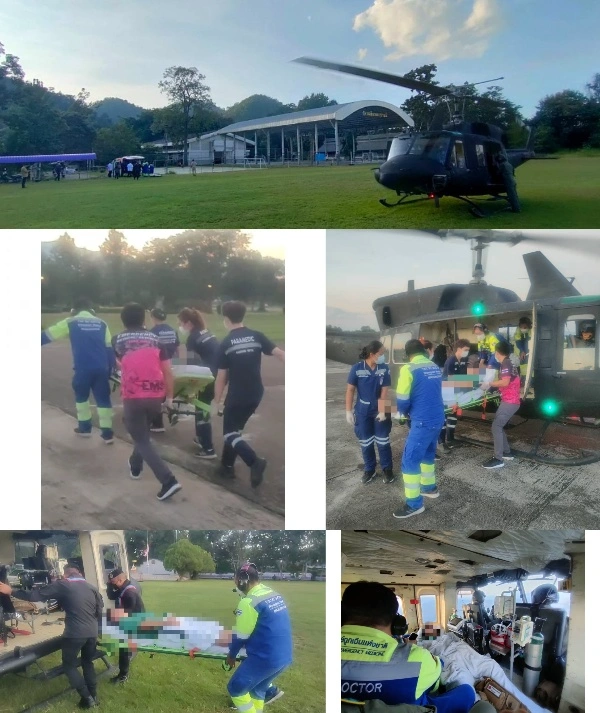 8 พ.ย.66 รับผู้ป่วยชายไทยจากสบเมย ส่งนครพิงค์แม่ริม [พฤศจิกายน 2566] ตามติดภารกิจ Sky Doctor บินรับผู้ป่วยฉุกเฉินพื้นที่กันดาร
