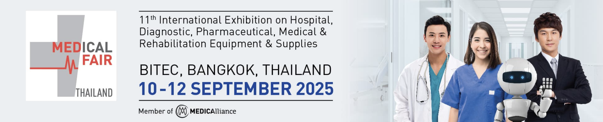 Medical Fair Asia 2025 Bangkok 10 - 12 September 2025 กิจกรรมงานแฟร์ด้านสุขภาพการแพทย์ ในไทย ปี 2567