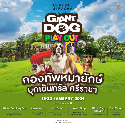 Giant Dog Play Out กองทัพหมายักษ์บุกศรีราชา 19-22 มกราคม 2567  [Archive] งานแฟร์สัตว์เลี้ยง กิจกรรมสัตว์เลี้ยง ในไทยที่จัดไปปีที่ผ่านมา