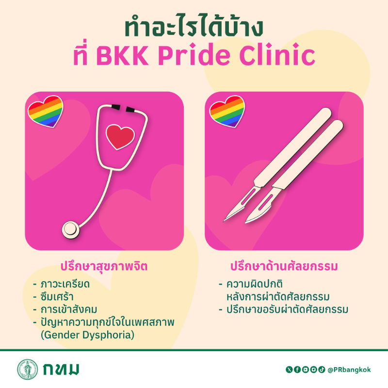 BKK Pride Clinic ทำอะไรได้บ้าง ให้คำปรึกษา ช่วยเหลือ ด้านใดบ้าง เช็คพิกัด Pride Clinic ในกรุงเทพ