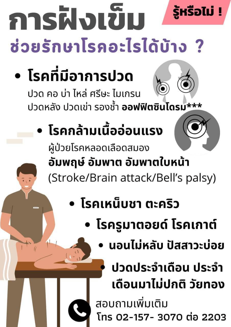  คลินิกแพทย์ทางเลือก แพทย์แผนไทย แพทย์แผนจีน โรงพยาบาลปากเกร็ด โดดเด่นด้วยคุณภาพ