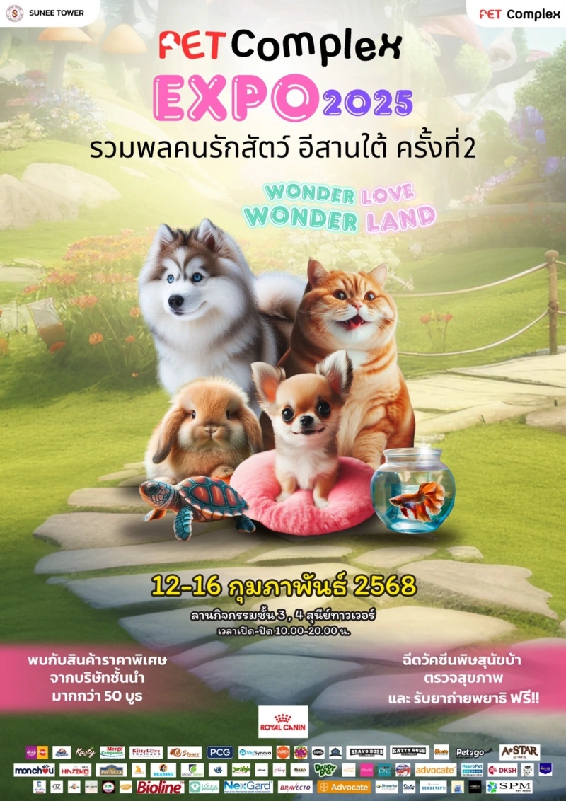 งาน Pet Complex Expo 2025 วันที่ 12-16 ก.พ.2025 