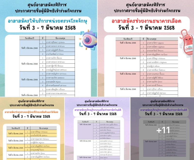 [update] ประกาศรายชื่อผู้มีสิทธิเข้าร่วมกิจกรรม 