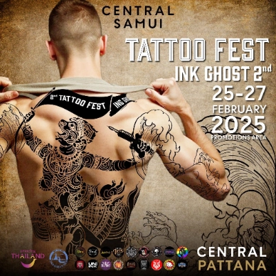 TATTOO FEST | ING GHOST 2nd เทศกาลสักสุดยิ่งใหญ่ ที่ Central Samui 25-27 กุมภาพันธ์ 2025 