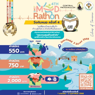 4th SMST MEDRathon วิ่งกับหมอ ครั้งที่ 4 วันที่ 2 มีนาคม 2568 