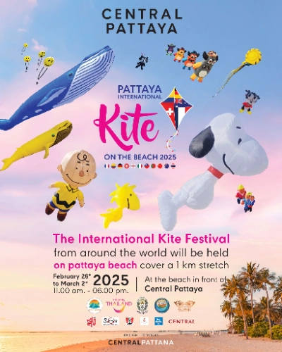 เทศกาลว่าวนานาชาติ บนชายหาดพัทยา Pattaya International Kite On The Beach 2025 วันที่ 26 ก.พ. - 2 มี.ค. 68 