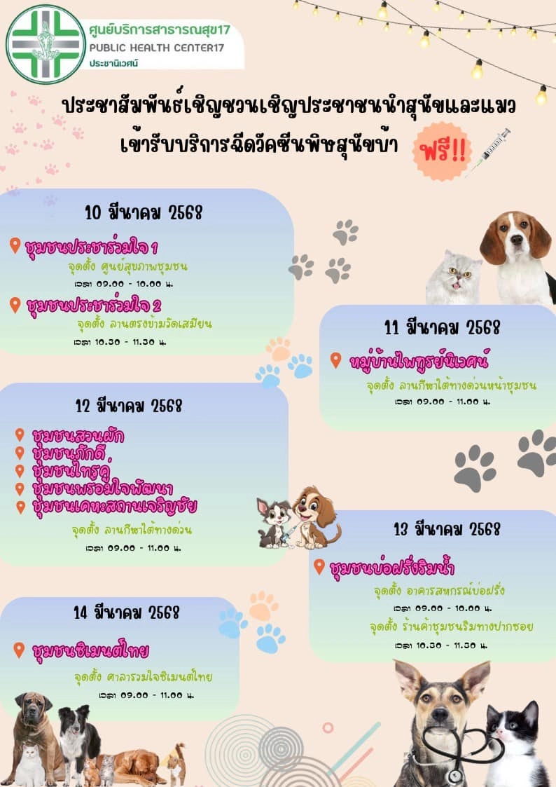 เขตจตุจักร ศูนย์บริการสาธารณสุข 17 ประชานิเวศน์ 