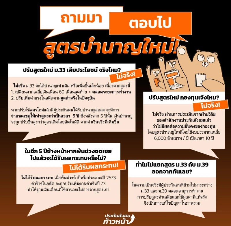 ถาม-ตอบ สูตรบำนาญแบบใหม่ 