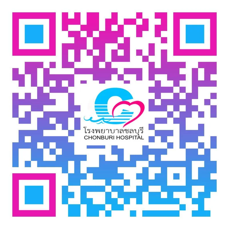 สแกน QR code ค้นหาสถานพยาบาลเครือข่ายใกล้บ้าน  สิทธิประกันสังคม รพ.ชลบุรี ที่ผู้ประกันตนอย่าปล่อยผ่าน