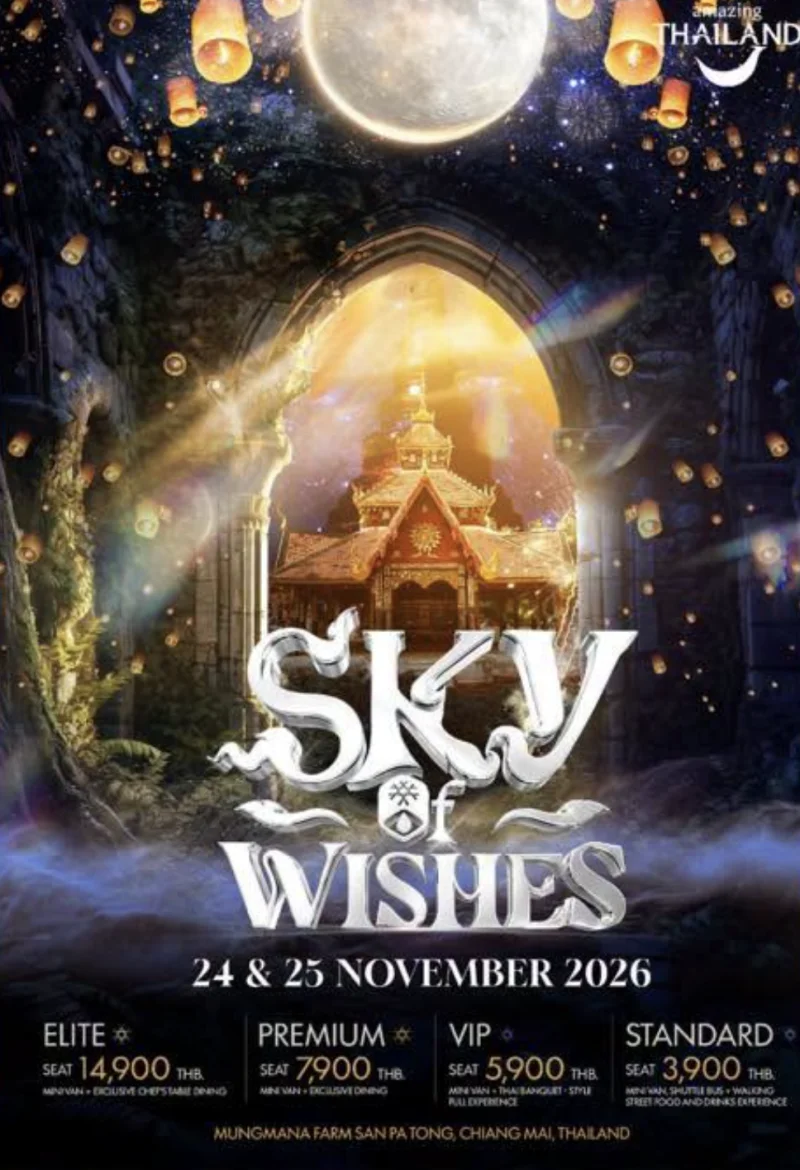 24-25 พย 69 Sky of Wishes Festival เทศกาลยี่เป็ง 2026 เชียงใหม่ พฤศจิกายน 2569 จุดไหนจัดงานบ้าง