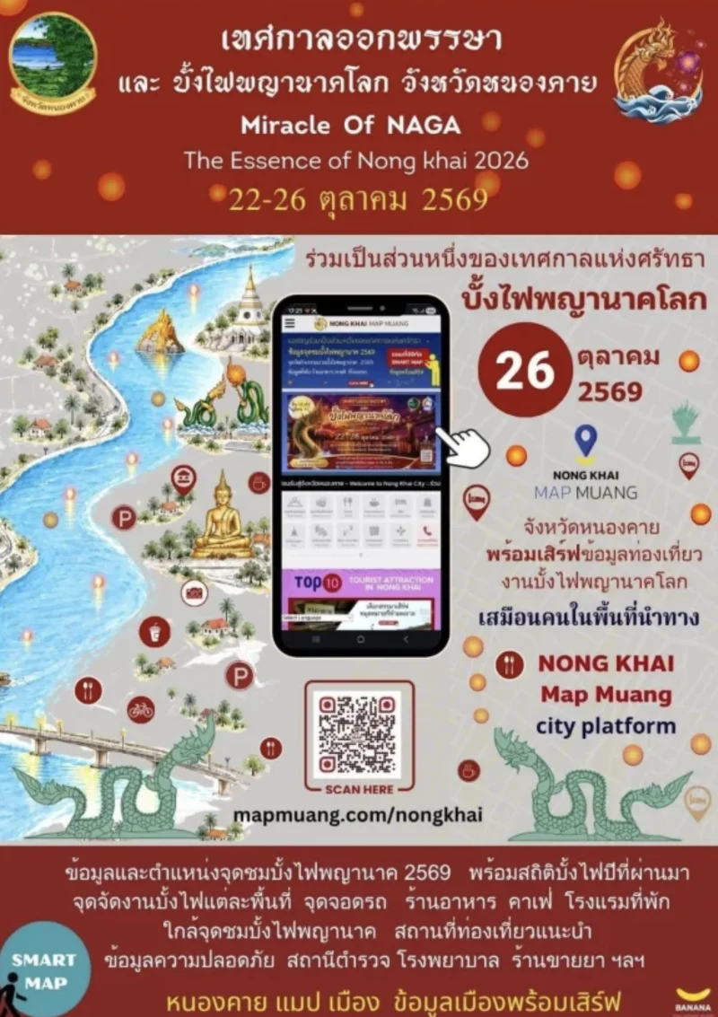 หนองคาย แมป เมือง : Nongkhai Map Muang ปฏิทินเทศกาลท่องเที่ยวกิจกรรม จ.หนองคาย