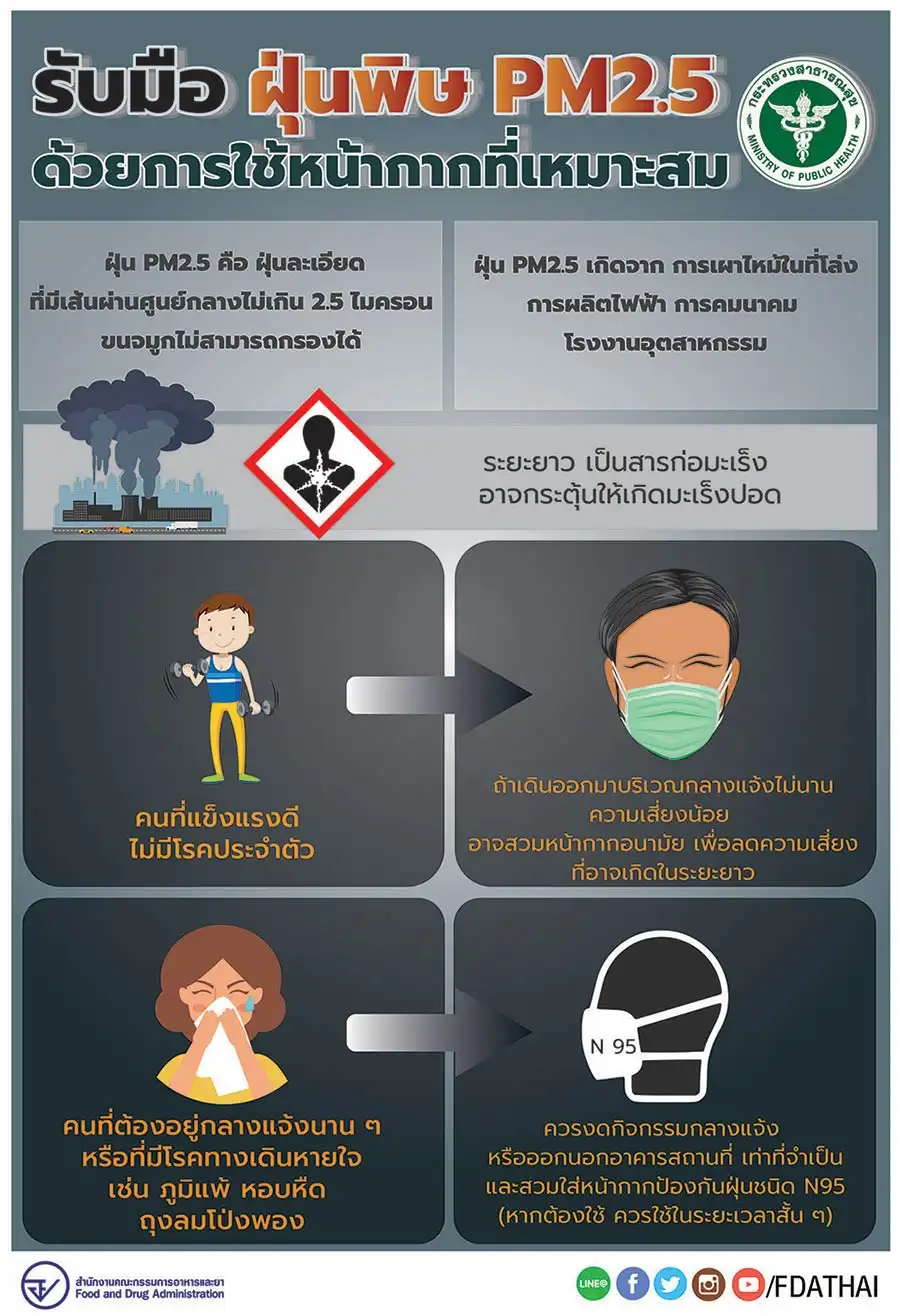 หนาวแล้ว ฝุ่น PM 2.5 มาแล้ว ใส่หน้ากากยังไงให้ปลอดภัย HealthServ