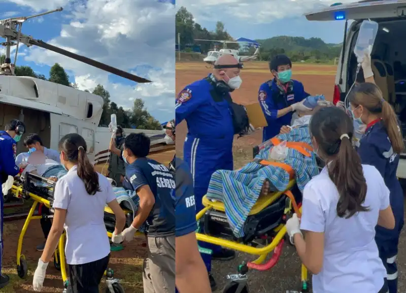 ภารกิจ sky doctor รับผู้บาดเจ็บศีรษะรุนแรง จากรพ.วัดจันทร์ ไปรักษาด่วนที่รพ.นครพิงค์ HealthServ.net