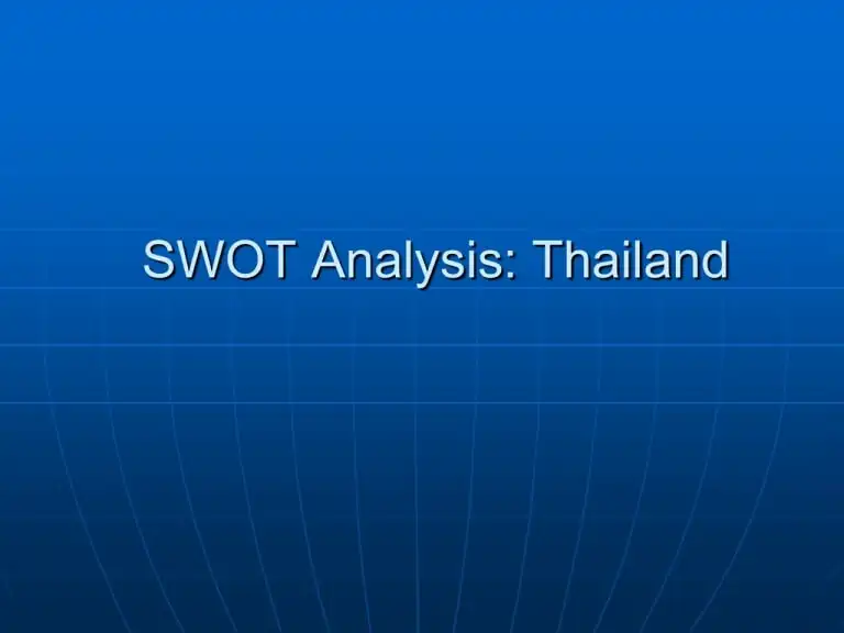 SWOT Analysis of Thailand HealthServ.net