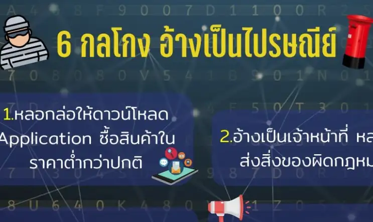 รู้ทัน 6 กลโกง อ้างเป็นไปรษณีย์ไทย หลอกลวงประชาชน (PCT Police เตือนภัย) HealthServ.net