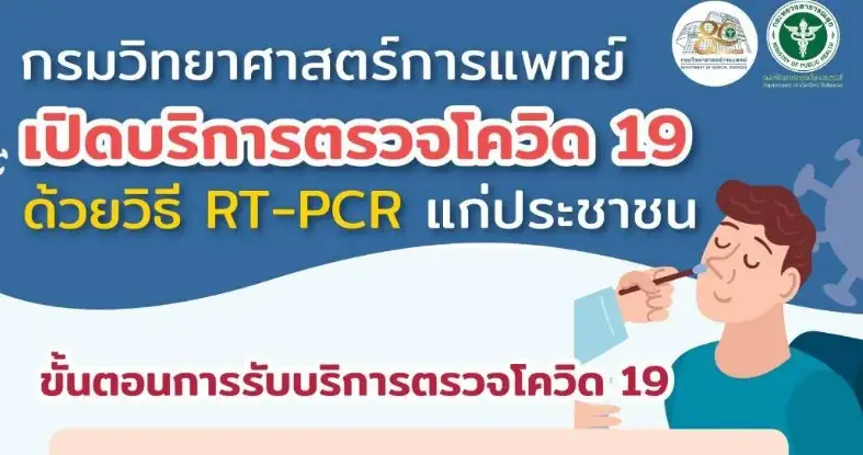กรมวิทยาศาสตร์การแพทย์ บริการตรวจโควิด-19 ด้วยวิธี RT-PCR ค่าตรวจ 900 บาท HealthServ.net