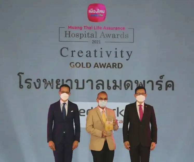 รพ.เมดพาร์ครับรางวัลชนะเลิศ Creativity Gold Award จากงาน Muang Thai Life Assurance Hospital Awards 2021 HealthServ.net