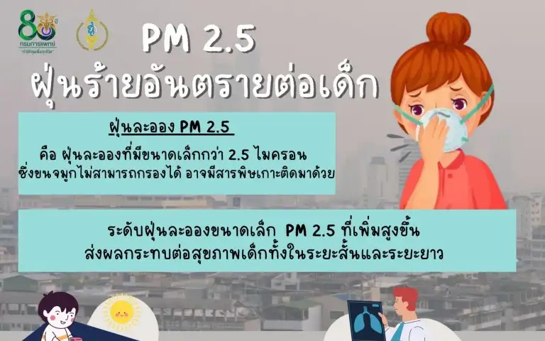 PM2.5 ฝุ่นร้าย อันตรายต่อเด็ก HealthServ.net