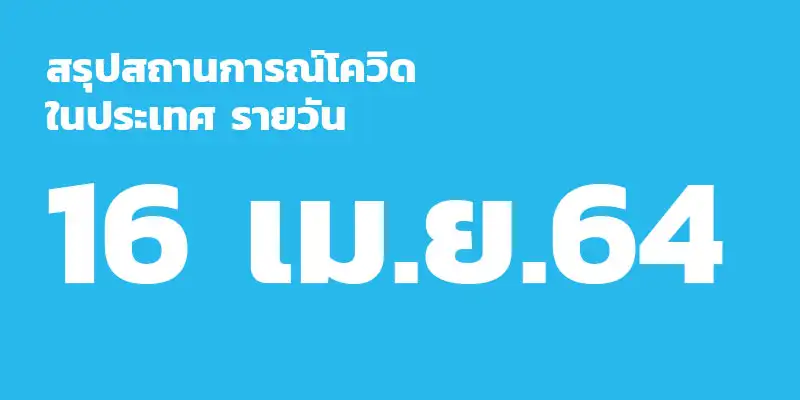 รวมข่าวสถานการณ์โควิด 16 เมษายน 64 HealthServ