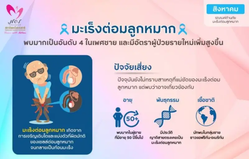 ชายไทยควรรู้ ภัยเงียบของมะเร็งต่อมลูกหมาก ป่วยเพิ่มวันละ 10 คน HealthServ