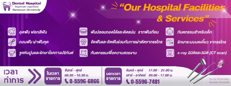 อัตราค่าบริการทันตกรรม รพ.ทันตกรรม ม.นเรศวร HealthServ