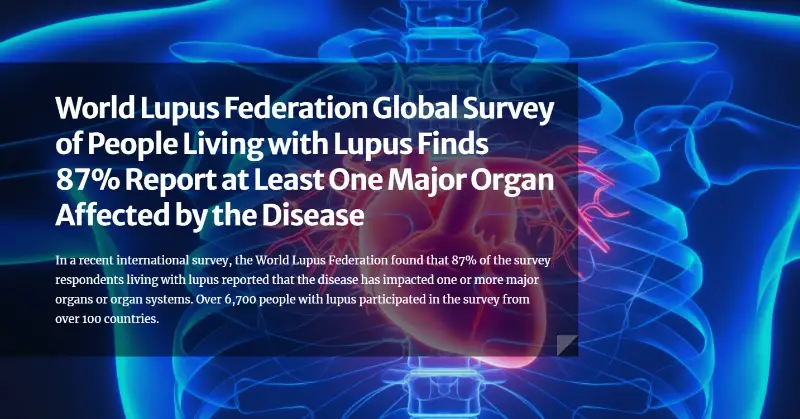 สมาพันธ์ลูปัสโลกเผย ผู้ป่วยโรคลูปัส 87% มีอวัยวะสำคัญได้รับผลกระทบจากโรค HealthServ