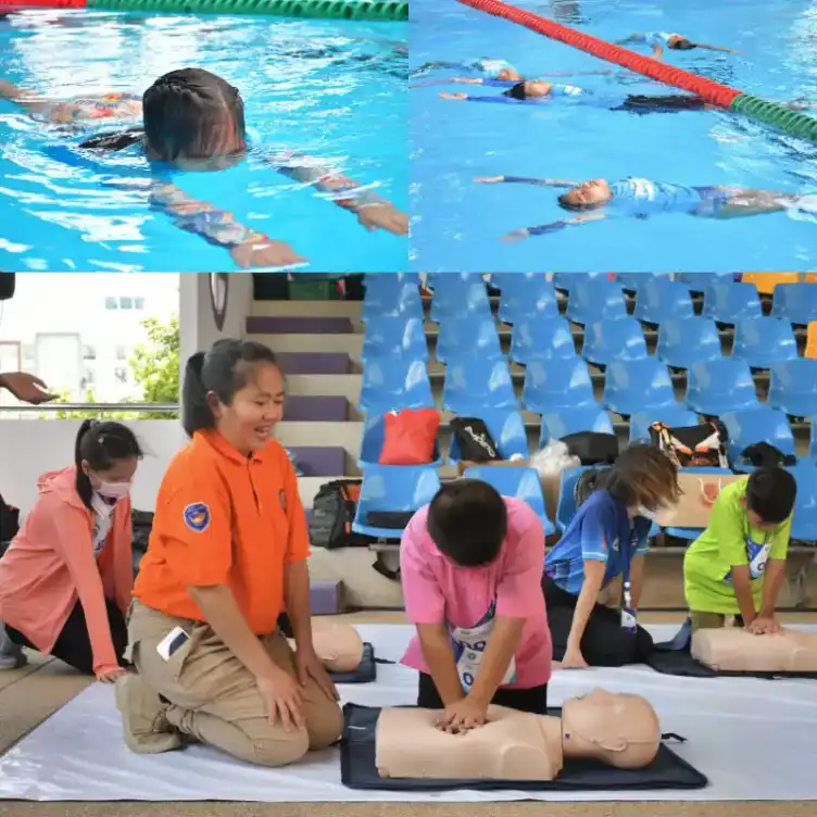 รณรงค์วันป้องกันการจมน้ำโลก เสริมทักษะเอาชีวิตรอดจมน้ำ CPR ช่วยคนจมน้ำ HealthServ