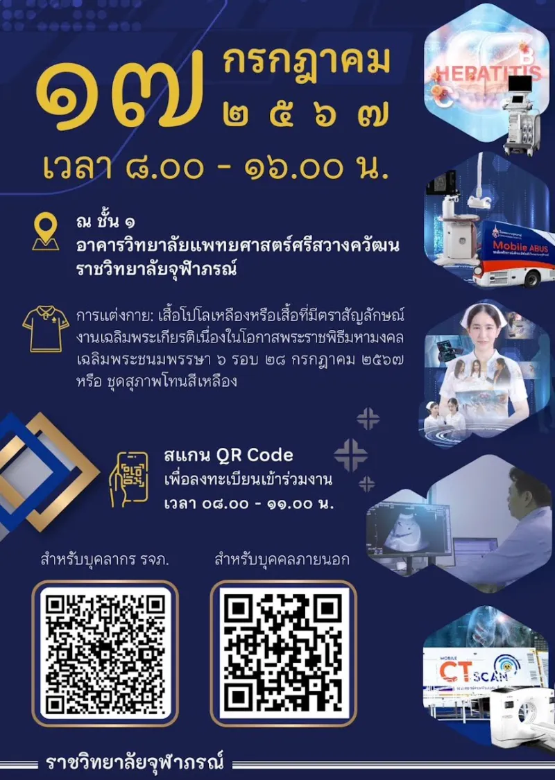 ราชวิทยาลัยจุฬาภรณ์ โชว์ 5 นวัตกรรมร่วมบริการสุขภาพเพื่อปวงชน HealthServ