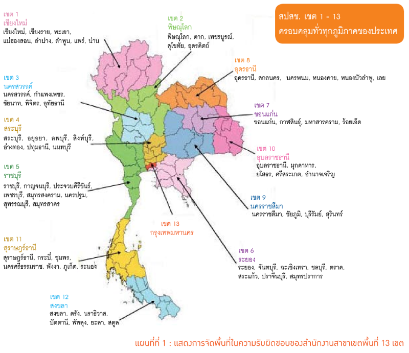 สปสช.เขต ทั้ง 13 เขตในประเทศไทย HealthServ