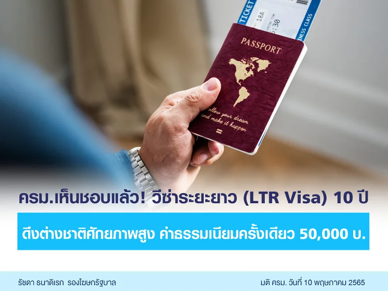 ปรับเกณฑ์วีซ่าระยะยาว (LTR Visa) 10 ปี ตั้งเป้าดึงดูดชาวต่างชาติ-ผู้เชี่ยวชาญ 1 ล้านคน HealthServ