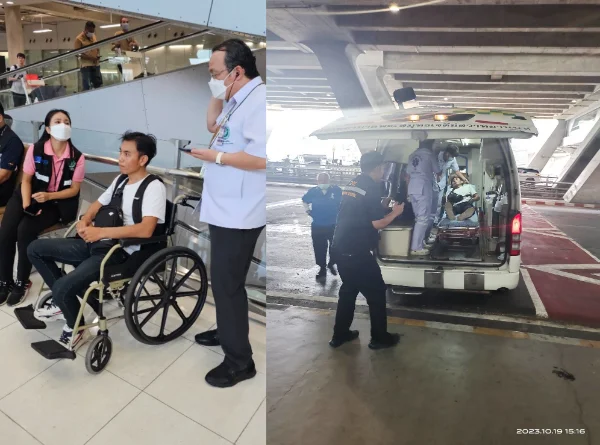 แรงงานไทยกลับบ้านอีก 4 เที่ยวบิน 471 คน ส่งรักษาต่อในโรงพยาบาล 2 ราย HealthServ
