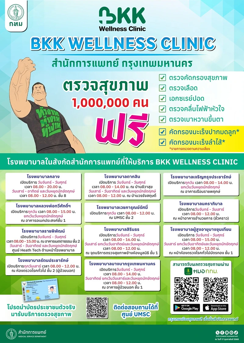 ชวนเชิญชาวดอนเมือง ไปตรวจสุขภาพ ฟรี ที่รพ.เขตดอนเมือง ได้ตั้งแต่วันนี้ HealthServ