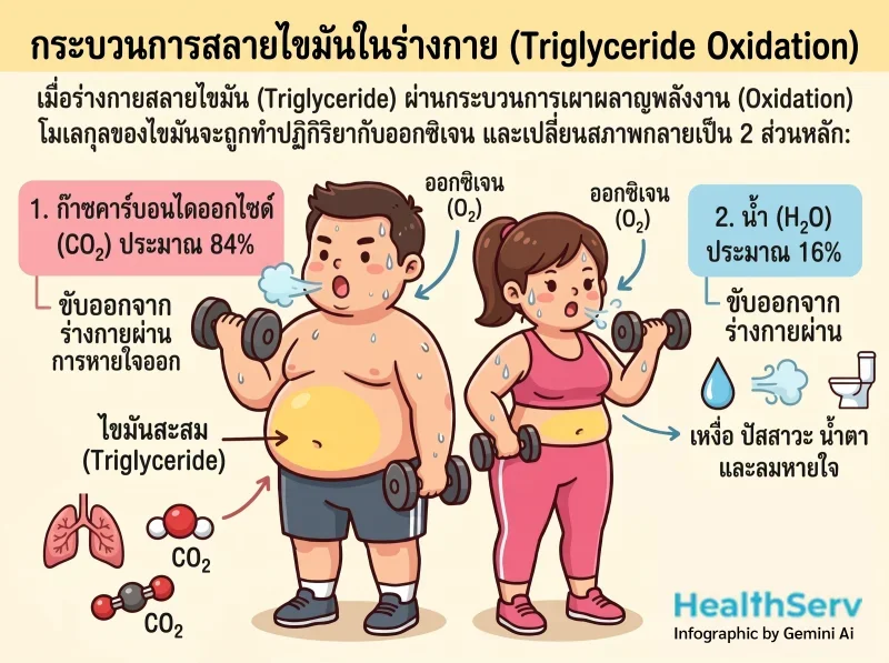 กระบวนการสลายไขมันในร่างกาย (Triglyceride Oxidation) HealthServ