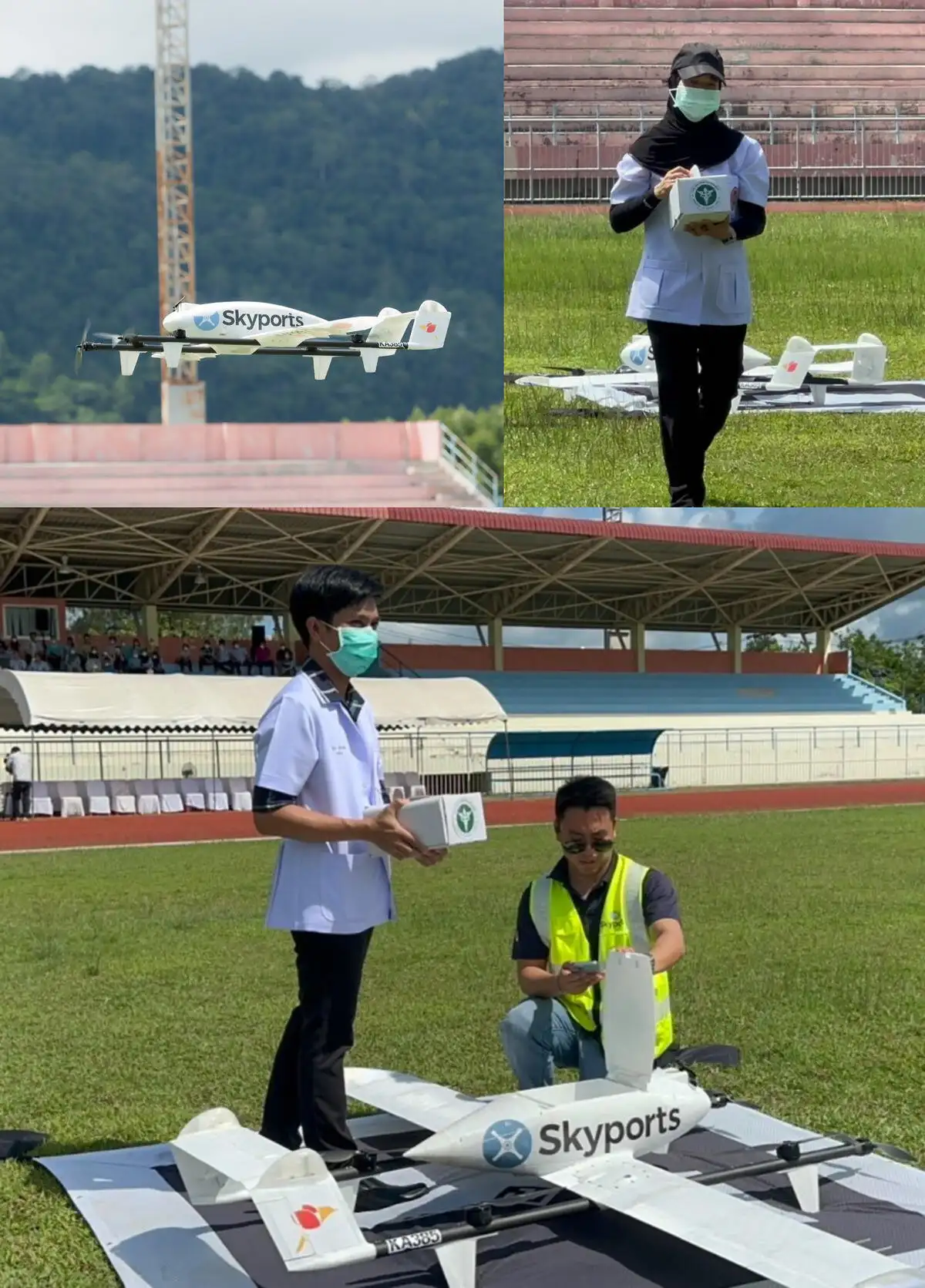 สธ.ทดสอบ โดรน Skyports บินข้ามทะเล ส่งยาเวชภัณฑ์ระหว่างโรงพยาบาล ครั้งแรกในไทย HealthServ