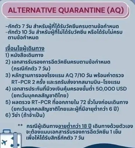 อัพเดตมาตรการ-เงื่อนไขเข้าไทย SANDBOX - AQ กักตัว ตั้งแต่ 11 มกราคม 65 HealthServ