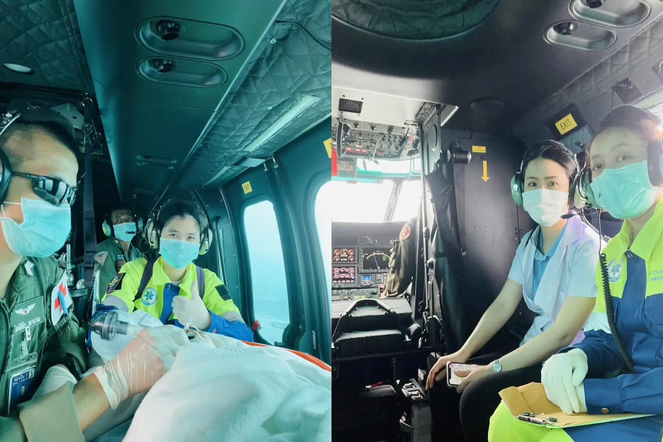 ทีมแพทย์ Sky doctor ฮ.กองบิน 7 รับเด็กชายมีภาวะช็อค จากสมุย ส่ง สุราษฎร์ HealthServ