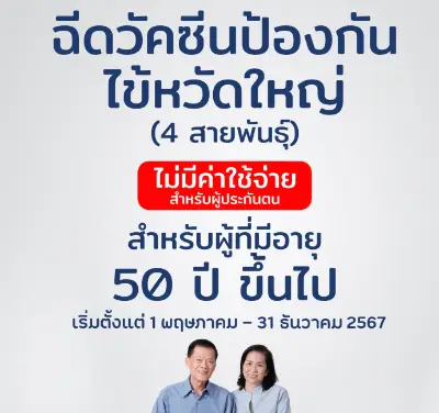 วิภารามปากเกร็ด บริการฉีดวัคซีนไข้หวัดใหญ่ สำหรับรุ่นใหญ่ ไม่มีค่าใช้จ่าย Thumbnail program